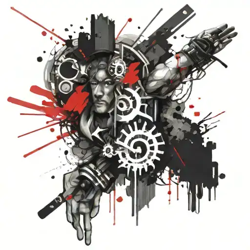 I Want A Cool Dark Type Upperhand Tattoo With D Initial In It