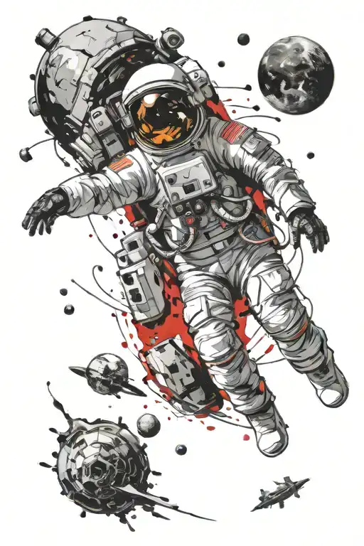 Astronaut Floating In Space