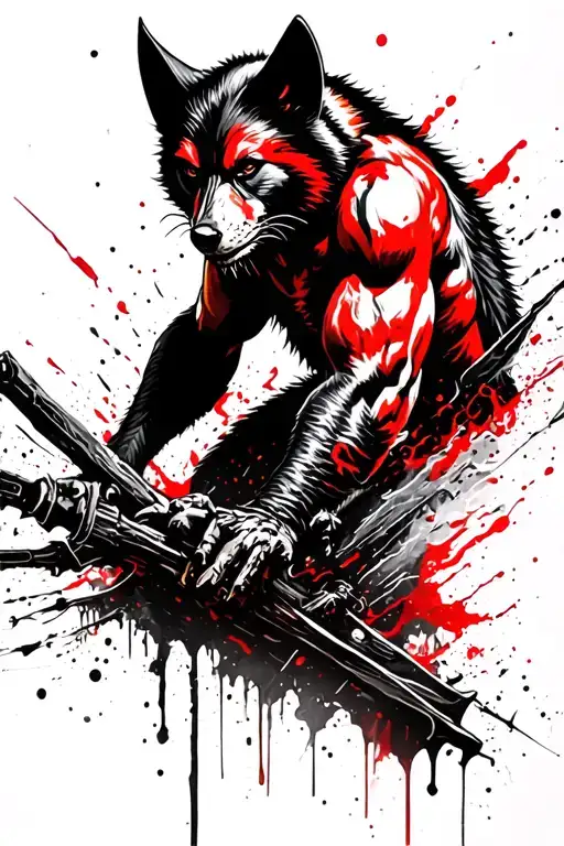 Wolverine Hunting Its Prey