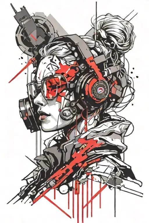 Cyberpunk Girl With Vr Glasses