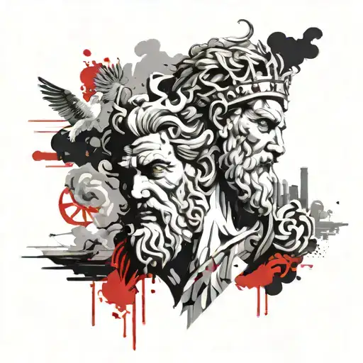 Zeus And Cloud Background
