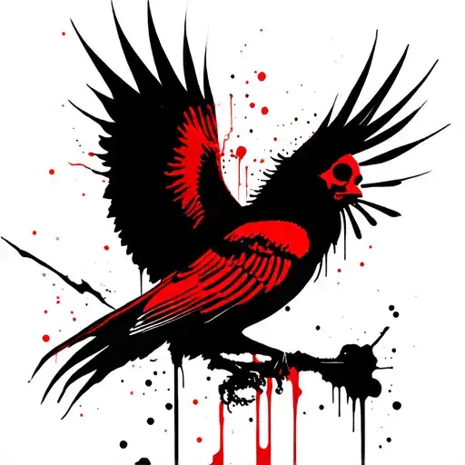 Skeleton Bird Rising