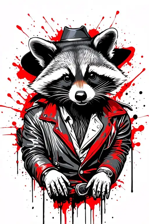 Racoon Dressed As Cowboy