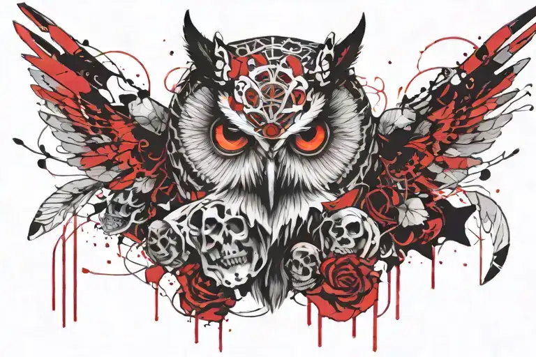 Owl And Skull