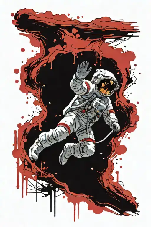 Astronaut Floating In Space