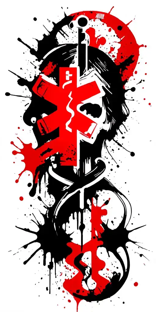 Registered Nurse Paramedic Symbol Intertwined