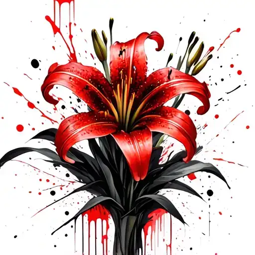 Red Lily Flower Bouquet