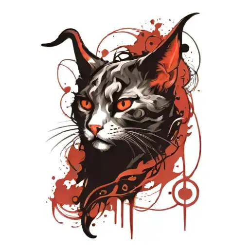 Cat Satanic Baphomet Symbol
