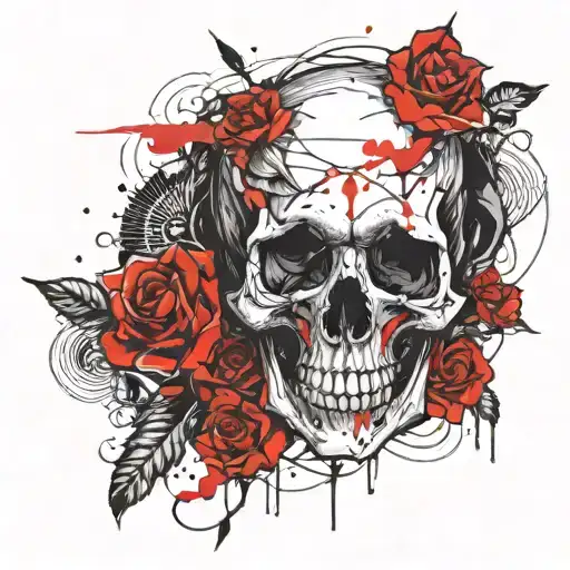 Skull And Rose