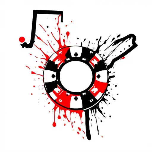 Poker Chip And Bowling Ball Transforming With The Arizona State Outline