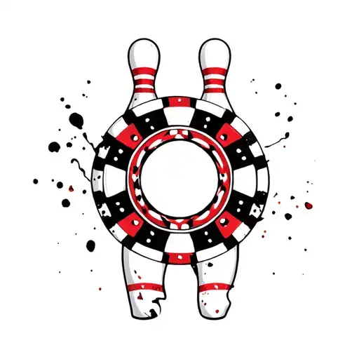 Poker Chip And Bowling Ball Transforming With The Arizona State Outline