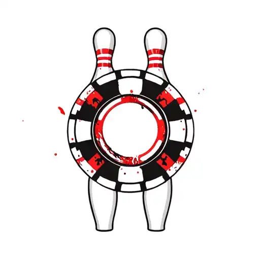 Poker Chip And Bowling Ball Transforming With The Arizona State Outline