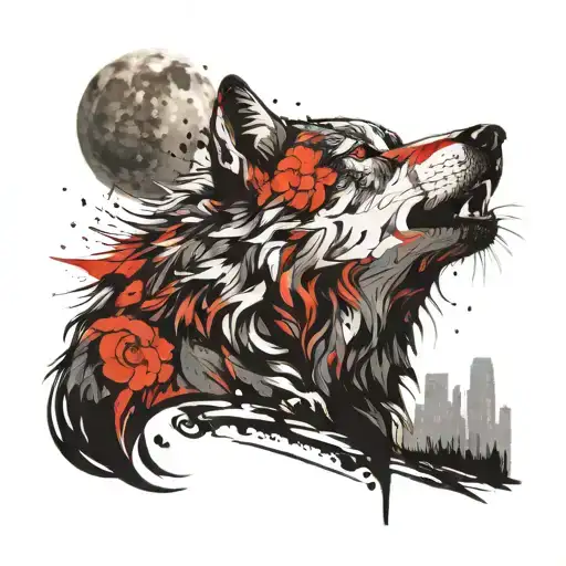 Wolf Howling At The Moon