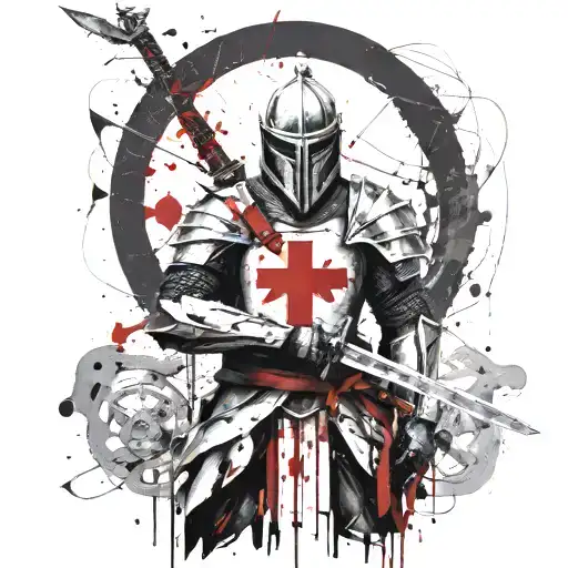 Knight Templar With A Sword