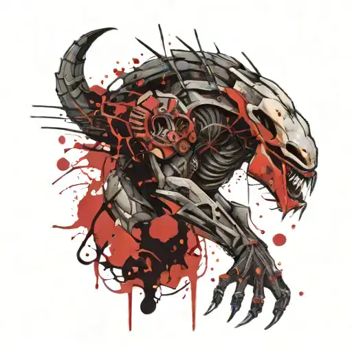 Predator Fighting Alien