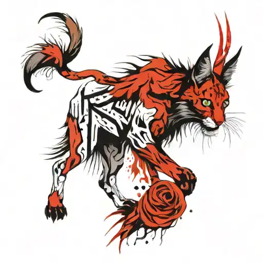 Ragdoll Bicolor Lynx Satanic Baphomet Symbol