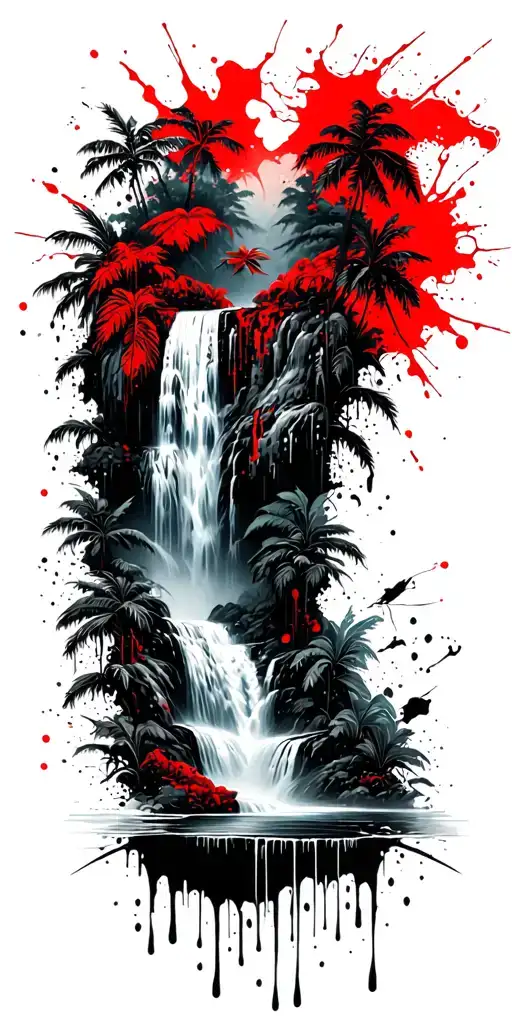 Waterfall In The Jungle