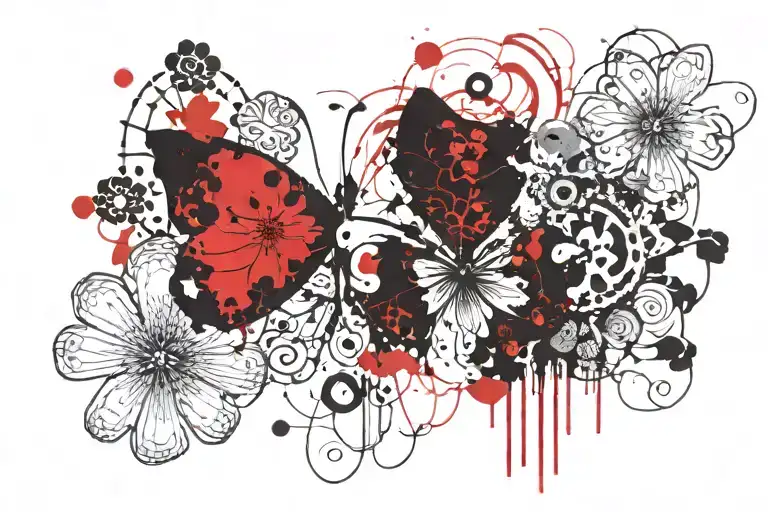 Three Leaf Clover Mixed With Lotus Flower