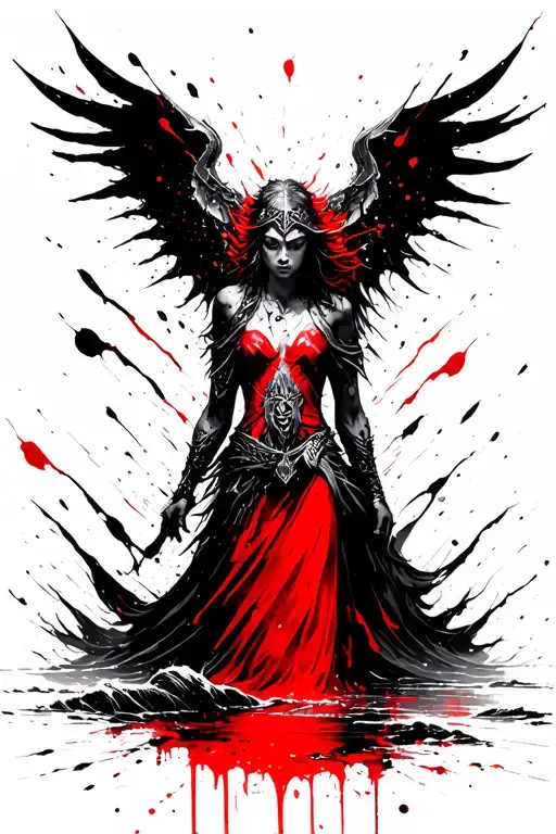 Norse Goddess Emerging From Crooked River