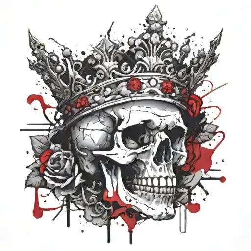 Skull Wearing A Crown