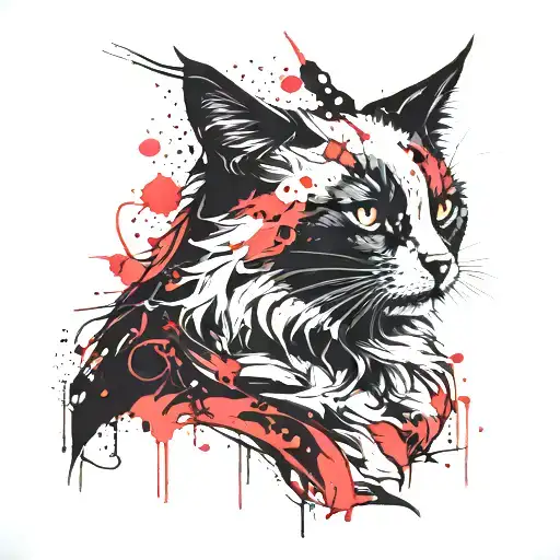 Half Majestic Ragdoll Cat Half Baphomet Satanic Blend