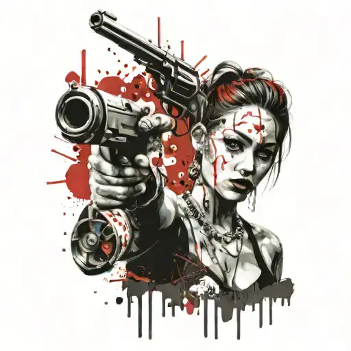 Women Gangsta Take A Gun