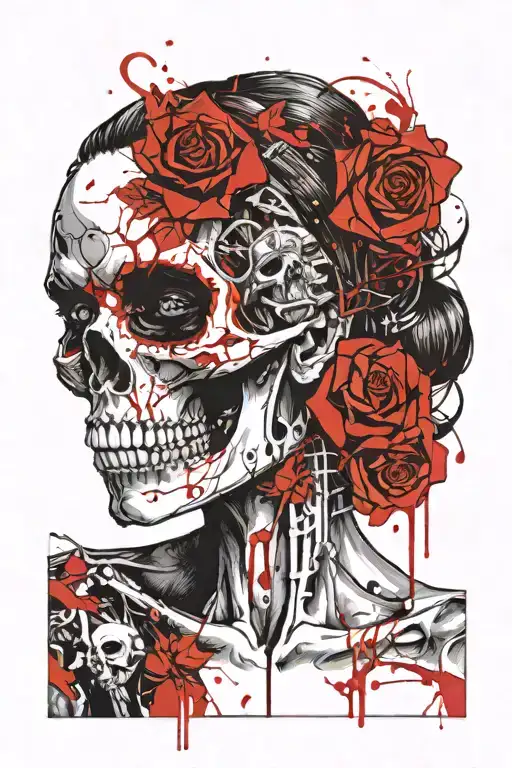 Skull With A Girl On The Hip