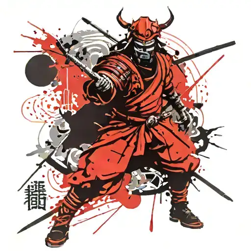 Japanese Red Samurai