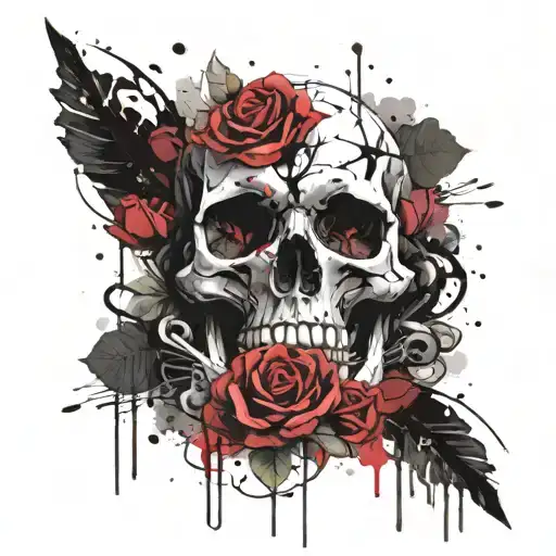 Skull And Rose