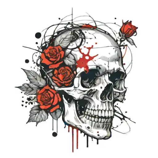 Skull And Roses