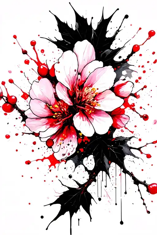 Chinese Cherry Blossom Branch