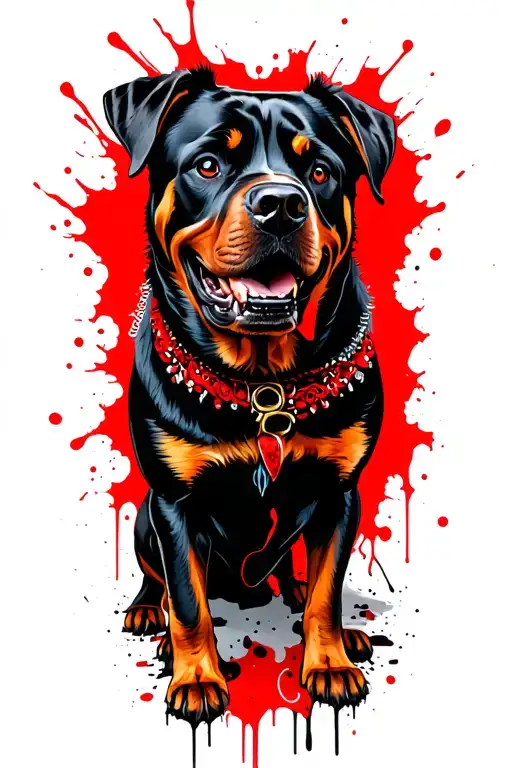 Kal Bhairav With A Rottweiler Standing Side