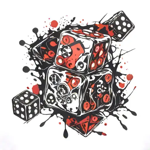 Dice Symbolizing The Gamble