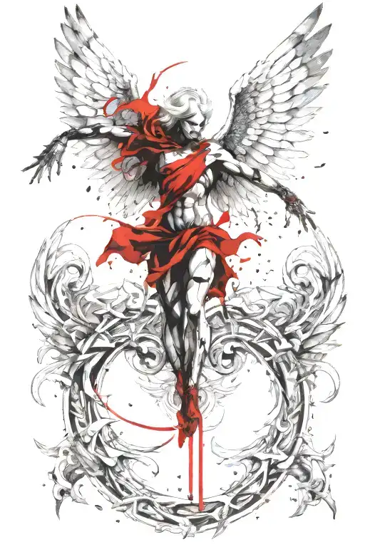 Arch Angel Defeating Lucifer