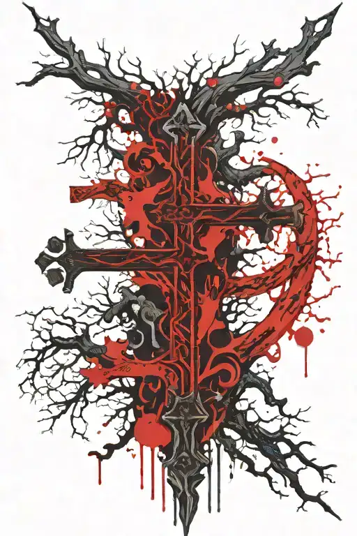 Leviathan Cross As The Trunk Of A Tree Of Life