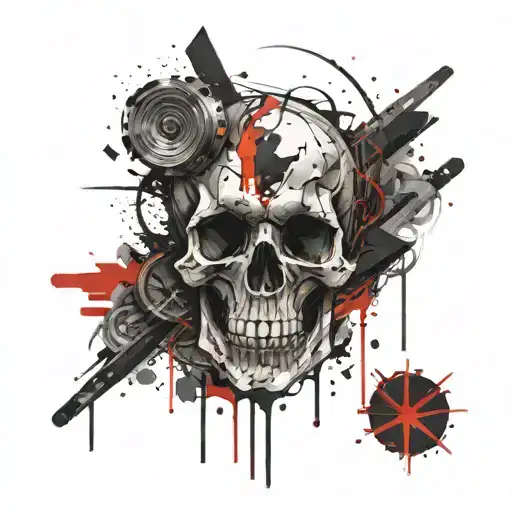 Black And Skull Surrounded