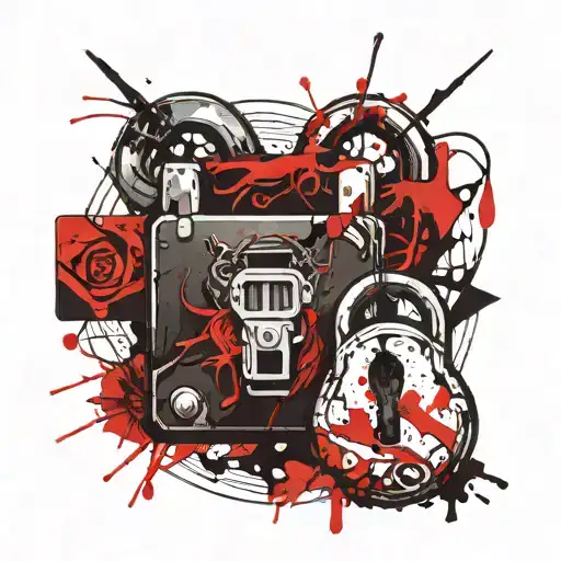 Twin Flame Padlock Locked