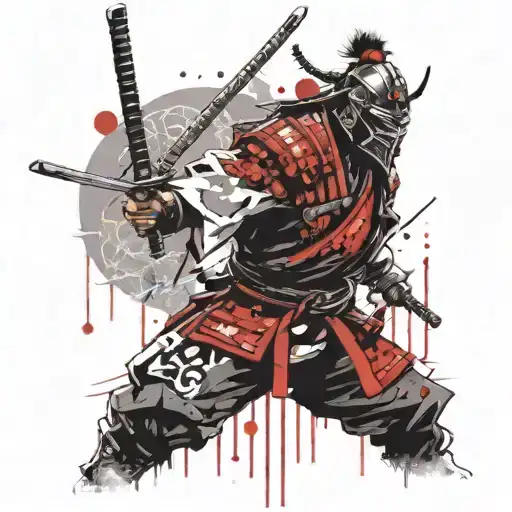 Samurai Warrior Wielding