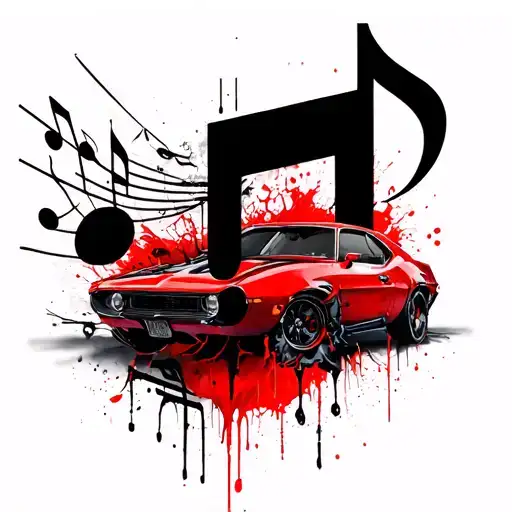 Car Turbo Morphed Into A Music Note Transforming