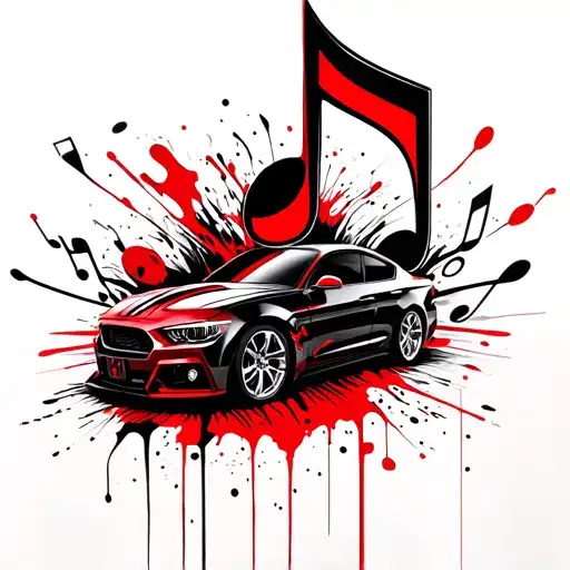 Car Turbo Morphing Into A Music Note