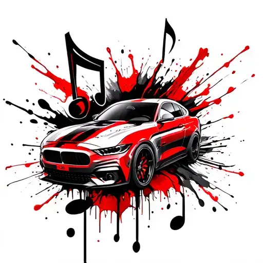 Car Turbo Morphing Into A Music Note