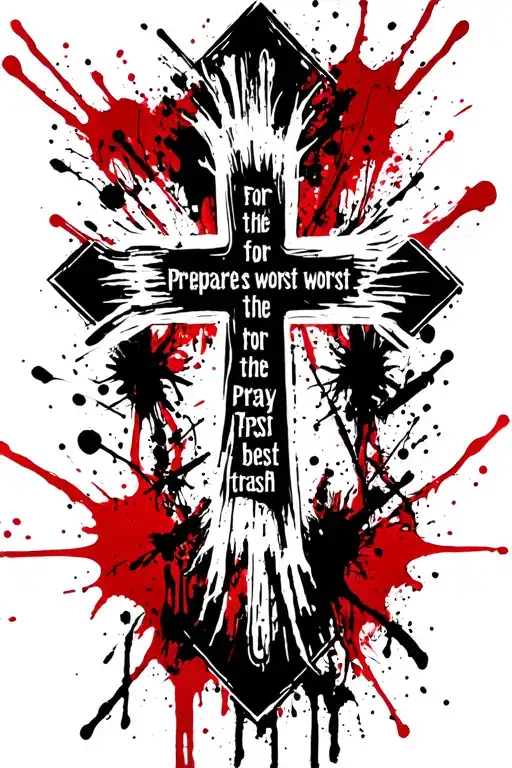With Multiple Crosses That Says Prepare For The Worst Pray For The Best