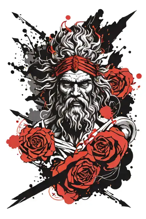 Angry Zeus Background Is Cloudy Sky Everywhere