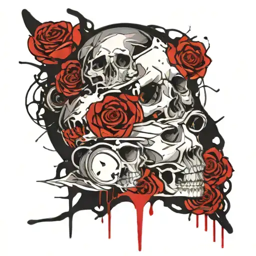 Tears Of God With Many Skull In Big Eye Inside