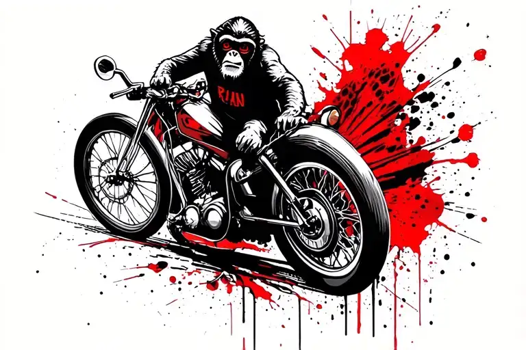 Monkey Motorcycle Riding