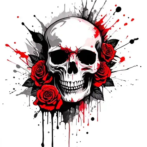 Skull With Roses