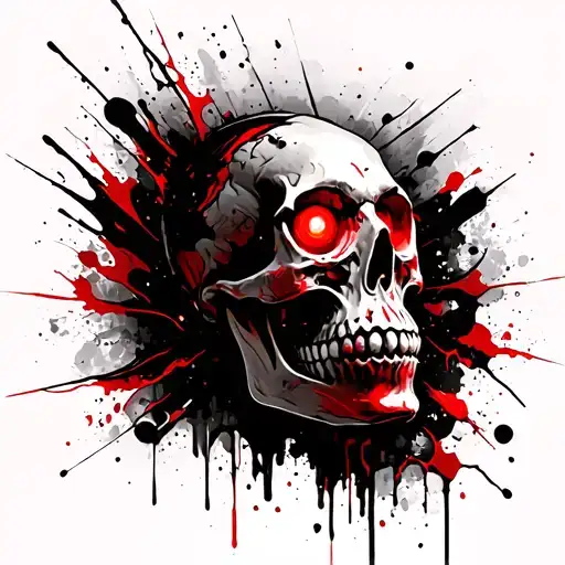 Skull With Glowing Eyes