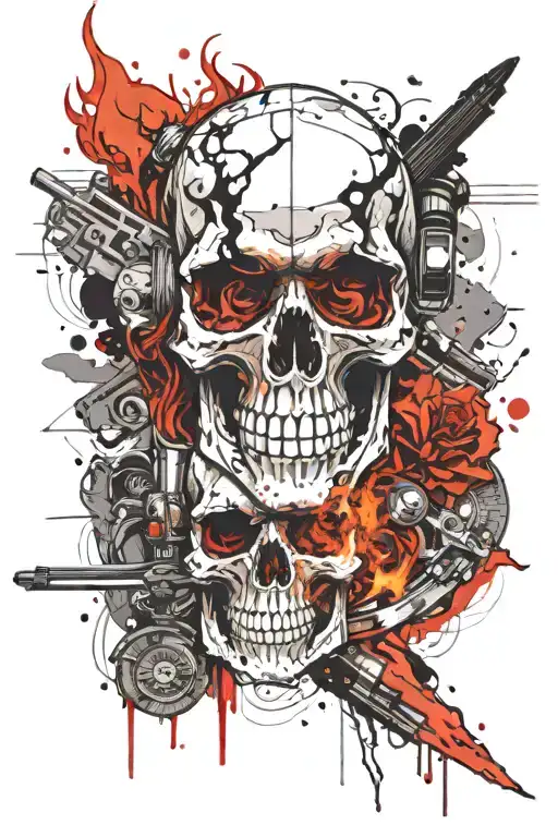 Skull And Fire Fighter