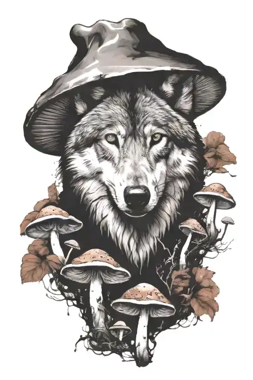 Mushroom And Wolf