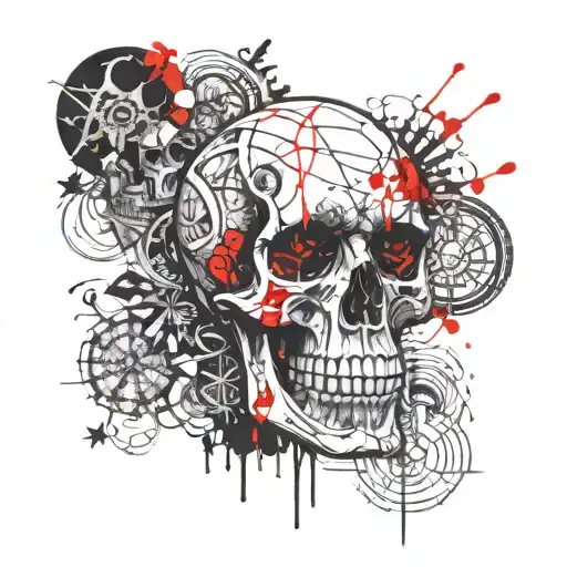 Skull And Patterns Of Slavic Culture